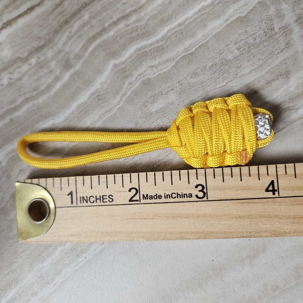 Yellow 550 Paracord‎ Keychain Accessory - Picture 2 of 5